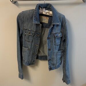 Abercrombie & Fitch Vintage Y2K Cropped Denim Jacket